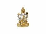 Goldgiftideas Golden, Silver Plated Haridra Ganesha Idol For Pooja Room