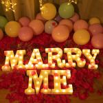 Satyam Kraft White Marquee Alphabet Shaped Led Light Letters For Decoration - Marry Me