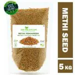 Shudh Online Fenugreek Seeds (5 Kg / 5000 g), Whole Methi Dana Seeds (Menthulu, Mathi, Vendayam, Mathi Dana)