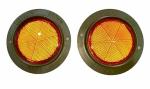 GMJ AUTOPARTS & ACCESSORIES-WILLYS CJ BODY INDICATOR REFLECTOR SET OF 2 PC| |spare parts, accessories Compatible for willy jeep (ORANGE COLOUR ROUND)
