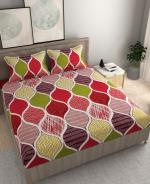 La elite Premium Glacecotton Elastic Corner Fitted Bedsheet For Double Bed With 2 Pillow Cover Fits 8 Inches Mattress