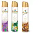 Airoma Air Freshener Spray for Home and Office - Mystic Rose Serene Sandalwood Echanting rajnigandha (Pack of 3, 225ml each) | Long-lasting Fragrance