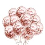 Orama Birthday Latex Balloon, Pack Of 30, Rose Gold (Rose Gold confetti Balloons for Girls)