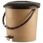 Kuber Industries Peach Plastic Dustbin with Handle 7 L