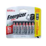 Energizer Max Long Lasting High Performance Batteries| AAA Batteries| Pack of 12