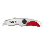 Yato YT-7520 Cutter Knife 61X33mm SK5|Cutter Knife Heavy Duty|Non-Slip Rubber Inserts|Trapezoidal blades|Power Tools|Industrial Tools|Cutting Tools|Zinc Alloy|TUV/GS|Steel|Cutter Tools|Travel Tools