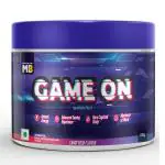 MuscleBlaze Game On, Pre Workout Supplements for Instant Energy, Focus & Gaming | with Caffeine, Theanine & Shankhpushpi (Candy Rush, 100 g, 20 Servings)