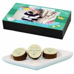 Ayatis Choco Customized Baby Girl Announcement Chocolate Gift Box Almond 6 Pieces
