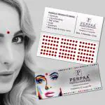 PERPAA Kumkum Light Maroon Round Bindi Book for Ladies Forehead (Stick On) (07, Diamtere 4mm, Light Maroon)