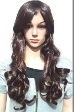 Air Flow Long Hair Wig Black Polyester Women