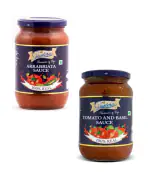 Gustora Arrabiata (400 g ) & Tomato Basil Sauce (400 g ) combo I Rich & Smooth I Preservatives Free I Pizza Pasta Sauces combo (800 g)