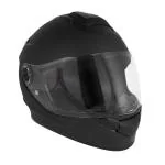 Sage Square Pro ISI Certified ABS Shell, Clear Visor, Full Face Helmet (Black, Size: L)