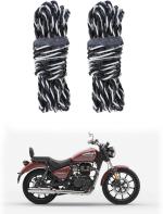 Zieozed White, Black Nylon Safety Leg Crash Guard For Yamaha, Royal Enfield, Tvs, Honda Rx 100, Fz16, Hf Dawn, Activa 125, Classic 500, Cd Deluxe, Cd (Pack Of 2)