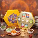 RUCHOKS - Diwali Premium Lantern Gift Hamper| Healthy Snacking|Total 360g| Diwali Gift, Diwali Premium Hamper (K1)