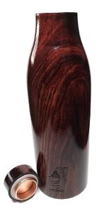 SHRI WOOD CRAFT 500ML 1 PCS NEW CONCEPT AYURVEDA, Pure Copper Inside Hot & Cold Water Bottle.