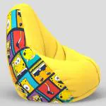 ComfyBean Bag with Beans Filled 4XL- Official: Sponge Bob Bean Bags - For Adults - Max User Height : 5.5-6 Ft.-Weight : 70-99 Kgs(Model: Printed - Spongebob-SBSP-Artwork 2 - Yellow)