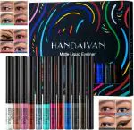 KA CAYLA HANDAIYAN 12 Colors Liquid Ultra Matte Pen Eyeliner Waterproof Non-fade PRO Eye Makeup Kit 60 ml (SET B)