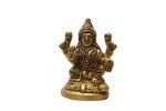 Kalarambh Brass Laxmi / Lakshmi Idol Murti Statue for Home Pooja Puja Mandir Decor Collectible Handicraft Art, Yellow, 1.8 x 1.8 x 2.5 Inch (L x W x H)