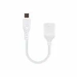 ERD UC-206 USB A to Type-C OTG Cable for Data Syncing Male-Female Adapter Compatible with All C Type Male-Female Adapter | Supported Mobile Smartphone and Other Devices (5 Inches) White