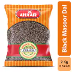 Ahaar Black Masoor Dal 2Kg (1Kg X 2 Packs)
