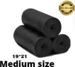 BRUZZLINE Black Color Eco - Friendly Garbage Bags / Dustbin Bag pack of 2 (19*21 inches) Medium 22 L Garbage Bag (60Bag )