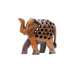 White Fortuity Handmade Elephant for Home Decor, Handicraft Gift Showpiece Figurine for Living Room | Meenakari Vastu Item | Diwali Gift for Table, Bedroom, Office Decor (4H x 1.5L x 3W)