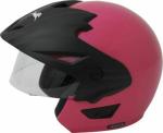 TVS Racing Half face Cruiser With Peak Motorbike Helmet (Pink)