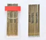 Swarnalekha Mini Metal Red Ink 6.8 Cm Length For Twist Ball Pen, Small Metal Red Refills (Pack Of 10)