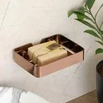 Fortune Stainless Steel 304 Grade Bathroom Soap Stand/Soap Holder/Soap Dish/Sabun Case Bathroom Accessories for Homes, Hotels -(Rose Gold Finish)