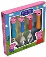 TIMELINE Stainless Steel Cartoon Design Spoon & Fork Cutlery Set (2 Spoons + 2 Forks)