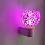 SKYEPIC Electrical Glass Kapur Dani, Camphor / Essential Oil Diffuser (with On-Off Switch to Toggle Between Burner & Lamp)