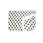 Bumtum Super Soft New Born Baby Polka Dot Blanket | Wrapper Sheet for Baby Boys & Baby Girls | Lightweight | Super Comfortable (100cm x 75cm, White)