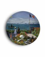The Artment your artistic apartment Matte Finish Multicolor Round Canvas Wall Decor Painting 50cm