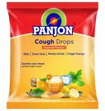 Panjon Cough Drops, Assorted Flavours Mint, Clove Tulsi, Honey Lemon & Ginger Orange, Pack of 4x50