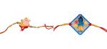 Kavim Kids RAKHI 23425 Plastic (PVC) Rakhi Set (Krishna, Ganesh ji soft rubber Kids Rakhi 2 Set)