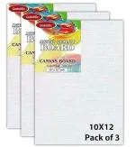 Qatalitic Set Of 6 Pc. 5 X 5 Inch Canvas Board, 100% Cotton, Acid Free, Blank White Mini Canvases For Oil, Acrylic &Amp; Watercolour Paint White Canva