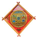 SABAI GRASS Handmade Multicolor Stone Palm Leaf And Bamboo Photo Frame with Glass