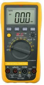 HTC Instrument DM-86 Digital Multimeter for AC Voltage Range 200 mV to 750 V (Yellow and Black)