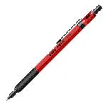 Scrikss Office Matri-X Mechanical Clutch Pen Pencil with 0.7mm Lead | Hexagonal Matte Red Barrel | Mini Interchangeable Eraser Push Mechanism | Brass Grip | 88446