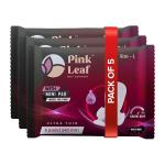 Pink Leaf Women's Ultra Thin Large Sanitary Napkin with Disposal Bags (30 Pads + 5 Mini Pad) 240mm Double Wing Shape, Skin Friendly, Absorbs upto 100% Fluid | Up to 12 Hours Protection (Pack of 5)