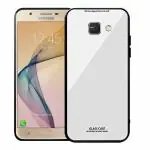 Clickaway Back Cover Samsung Galaxy J7 Prime/On7 Prime Series - Luxurious Toughened Glass With Shockproof Tpu Hard Bumper Back Glass Back Cover Samsung Galaxy J7 Prime/On7 Prime - White Glass