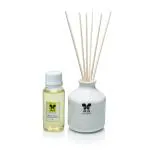 IRIS Home Fragrances Reed Diffuser with Ceramic Pot - Lemon Grass - Home Fragrances - Risk-Free - Easy to use - 60 ml