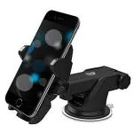 ELV Adjustable Universal Car Phone Holder for Smartphones, Black