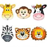 Hippity Hop Rubber Multicolor Printed Large Lion Head Foil Balloon Balloon Jungle Theme