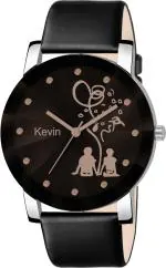 SATNAM ART Analog Watch - For Women SA New HK-503 Black Color Diamond Cut Glass Leather belt Analog Watch For Women