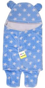 Kwitchy Printed Single Hooded Baby Blanket for Mild Winter 