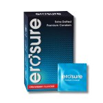 Erosure Extra Dotted Condoms | Strawberry Flavors | Vegan-Friendly | Premium Latex | Lubricated | Pack of 10