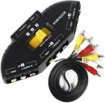 Microware RCA Adapter for Gaming Console, Monitor, Television, VCR, DVD Player, Camera