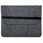 Yacht Glide Series Soft Protective Laptop Compartment Compatible for Laptop upto 14 inch, Felt Non-Wooven Sleeve, Charcoal Grey, 14 inch