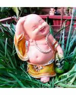 Beckon Venture - Multicolor Handcrafted Religious Idols Of Baby Laughing Buddha Statue Big Size For Home Decor